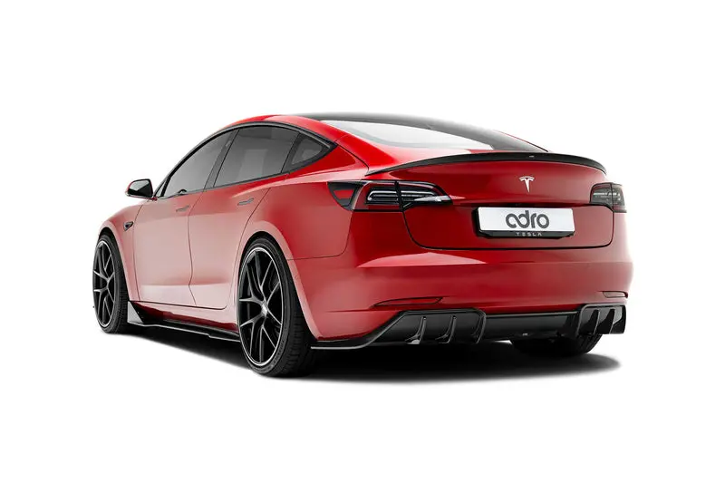 Adro Premium Prepreg Carbon Fiber Rear Diffuser For Tesla Model 3 1
