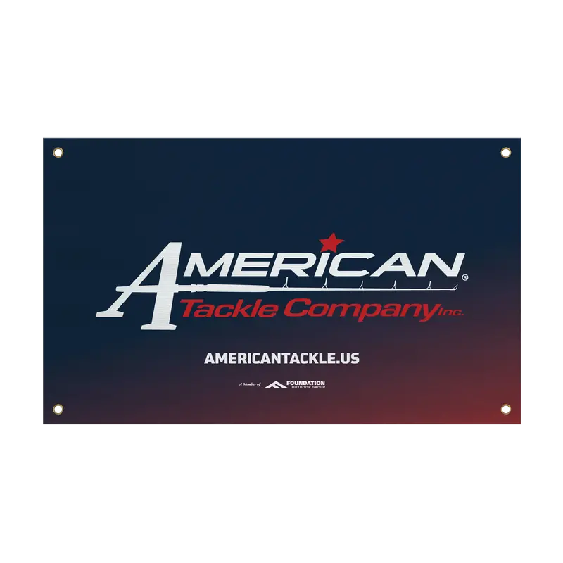 American Tackle Branded Shop Banner – Durable Indoor/Outdoor Display 1