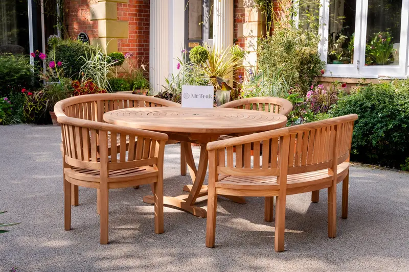 Aspley Six-Piece Teak Garden Furniture Set 1
