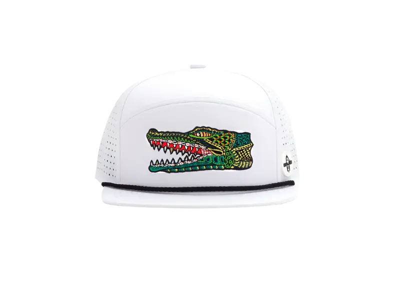 Bajio Gator Head Performance Hat – Flat-Brim Cotton Twill Cap 1