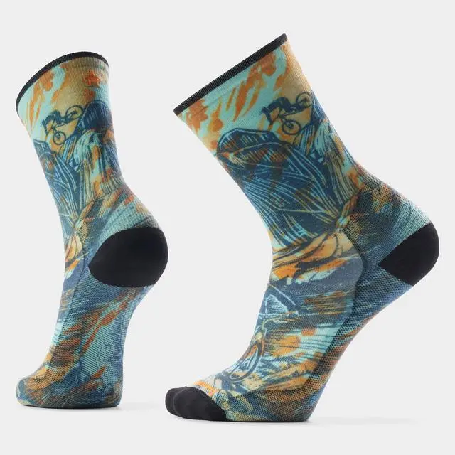 Bike Rugged Ride Print Capri Socks – Cycling-Specific Fit 1