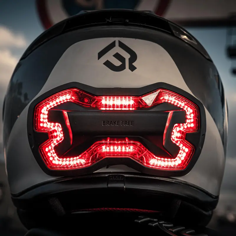 Black Brake-Free Usb-C Helmet Light – Hands-Free Illumination 1