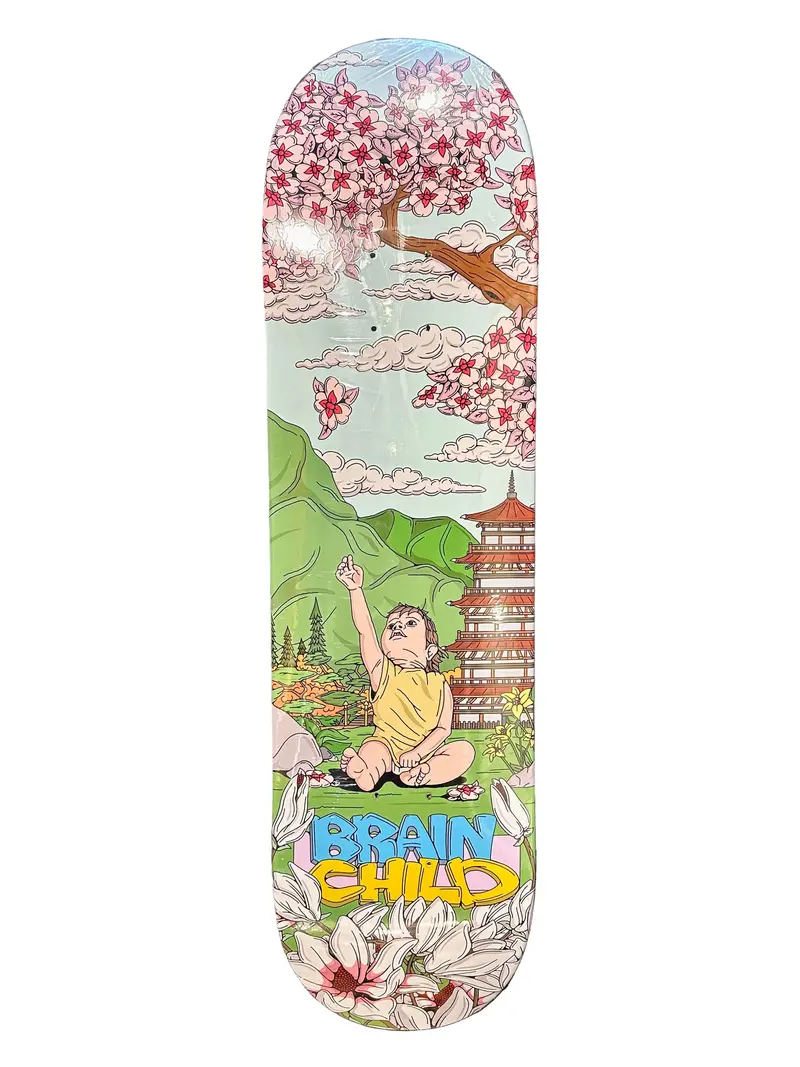 Brainchild Cherry Blossom Skateboard Deck – 8.25" Wide 1