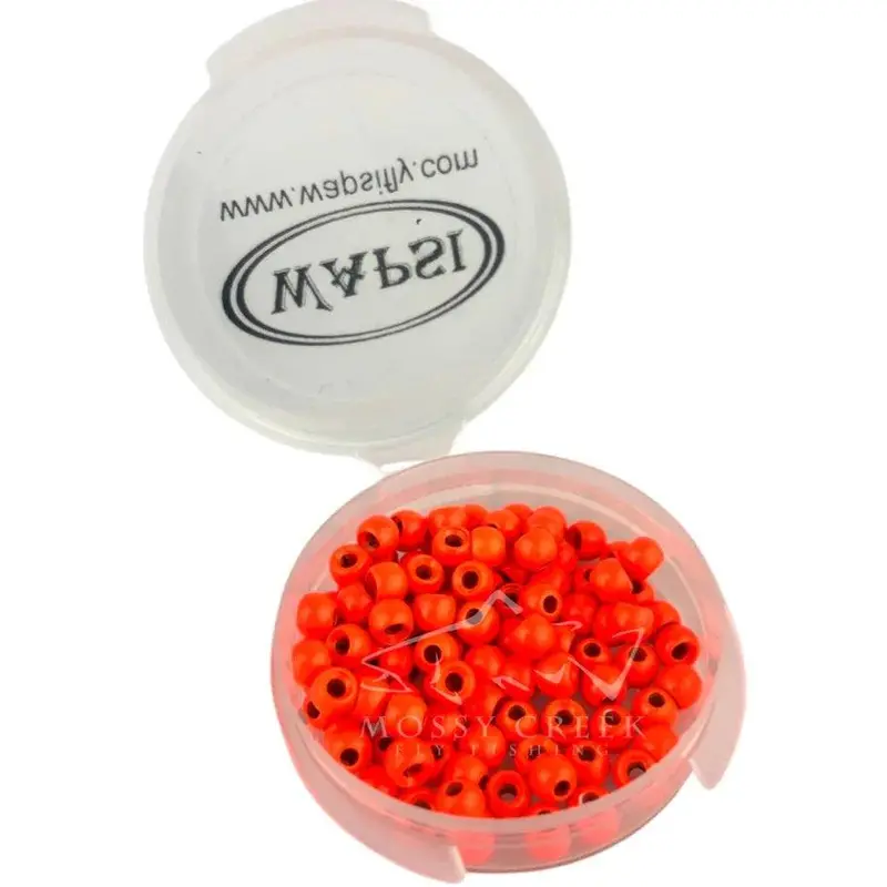 Brass Cyclops Bead Head – Fluorescent Fire Orange, 100-Pack 1