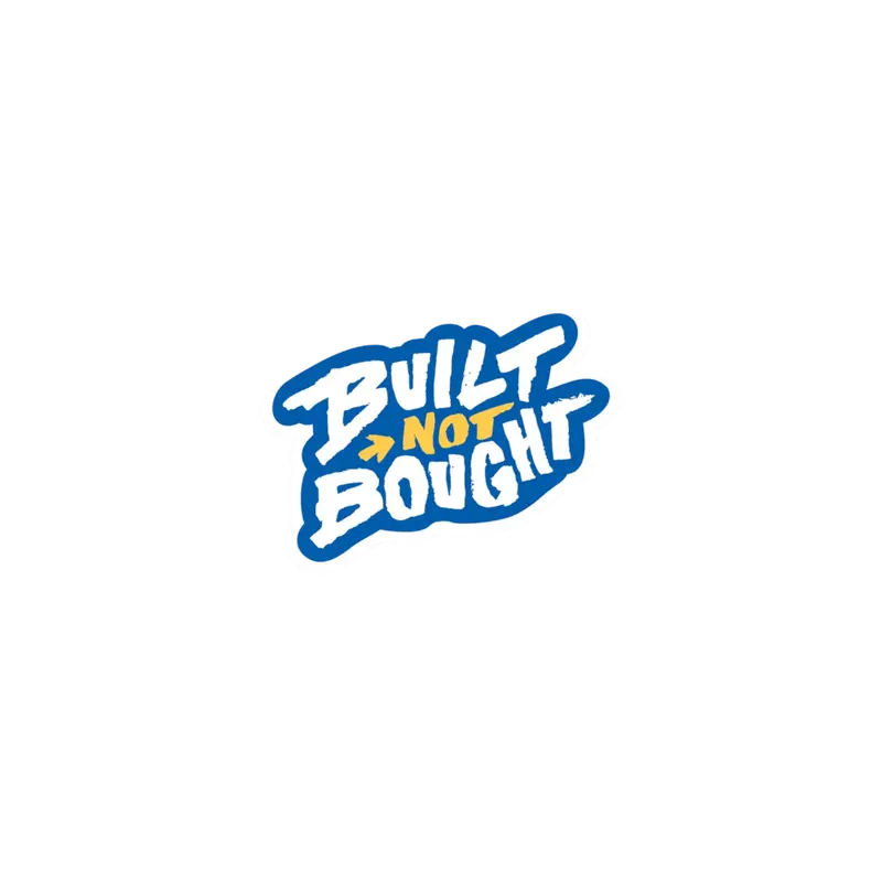 "Built Not Bought" Full-Color Custom Rod Decal Set 1
