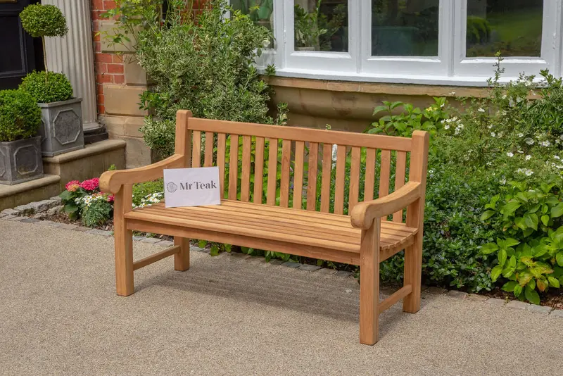 Burghley Extra-Thick 3-Seat Teak Memorial Bench 1