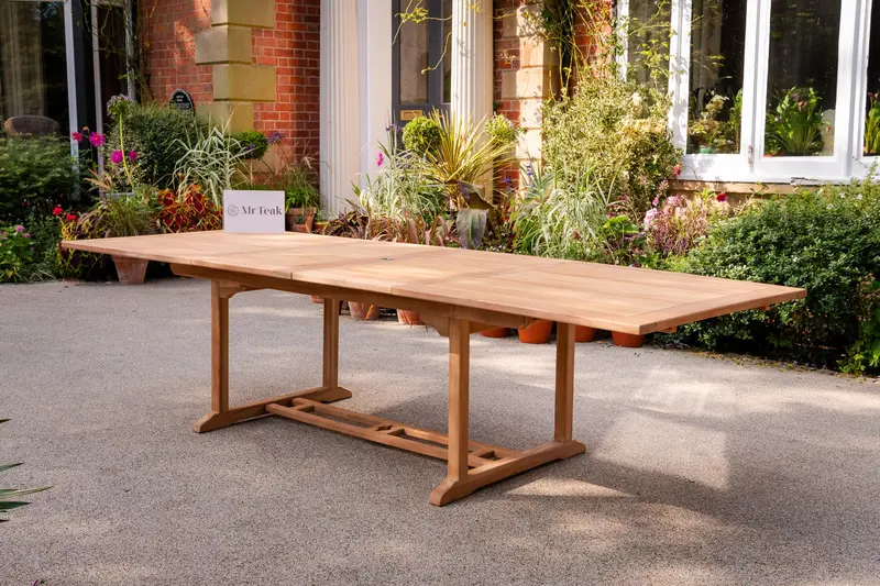 Chartwell 10-Person Solid Teak Outdoor Dining Table 1