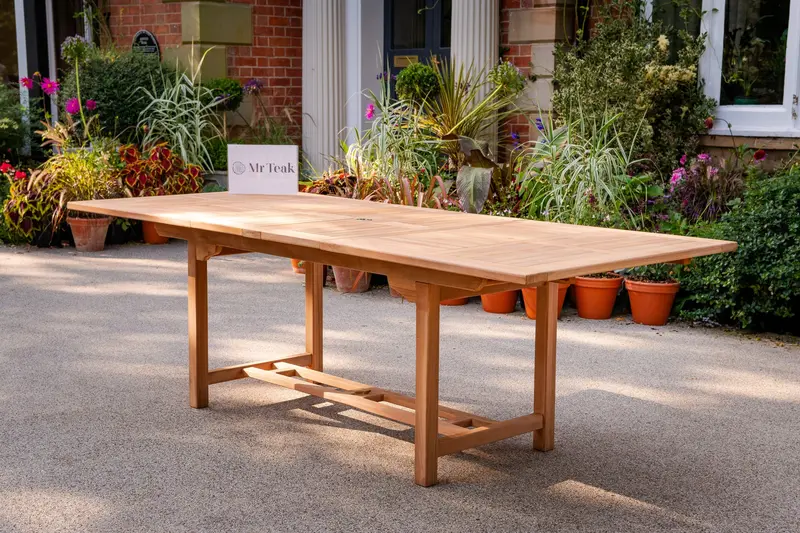 Chartwell Extending Rectangular Teak Outdoor Dining Table 1