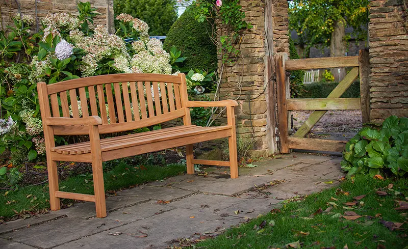 Chatsworth Three-Seat Teak Garden Bench 1