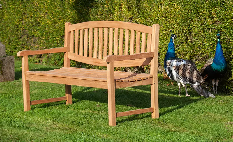 Chatsworth Two-Seat Teak Garden Bench 1