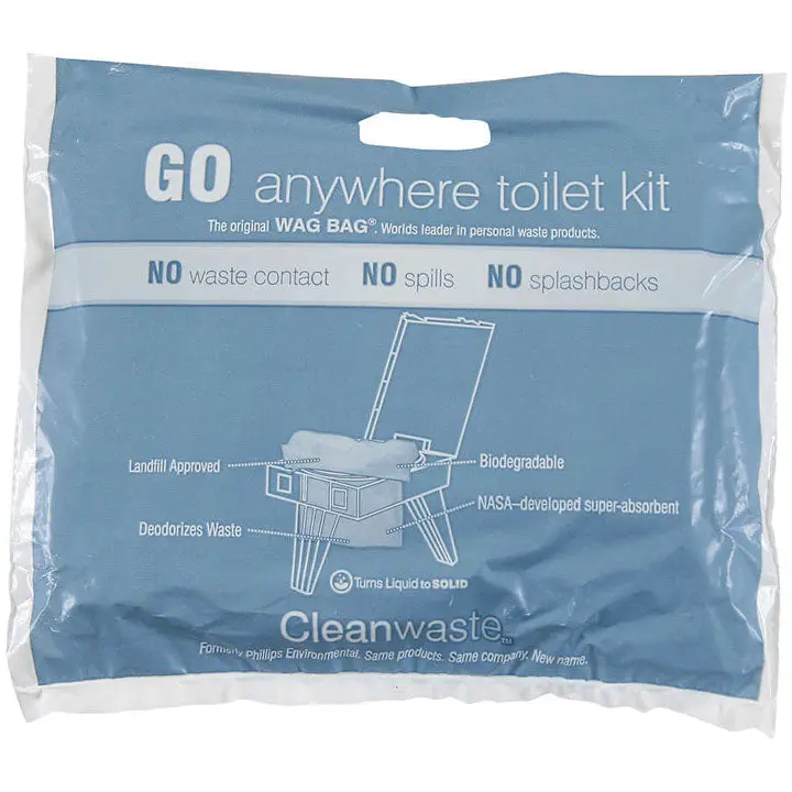 Cleanwaste Wag Bag Portable Human Waste Disposal (Single Unit) 1