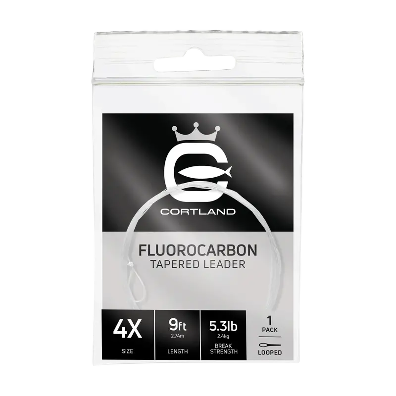 Cortland 9-Foot Tapered Fluorocarbon Fly Leaders 1