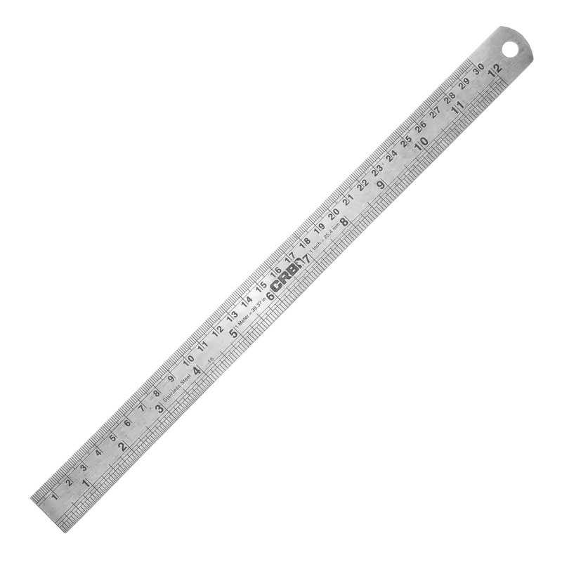 Crb Stainless Steel Measuring Ruler – 12" (30 Cm) Precision Scale 1