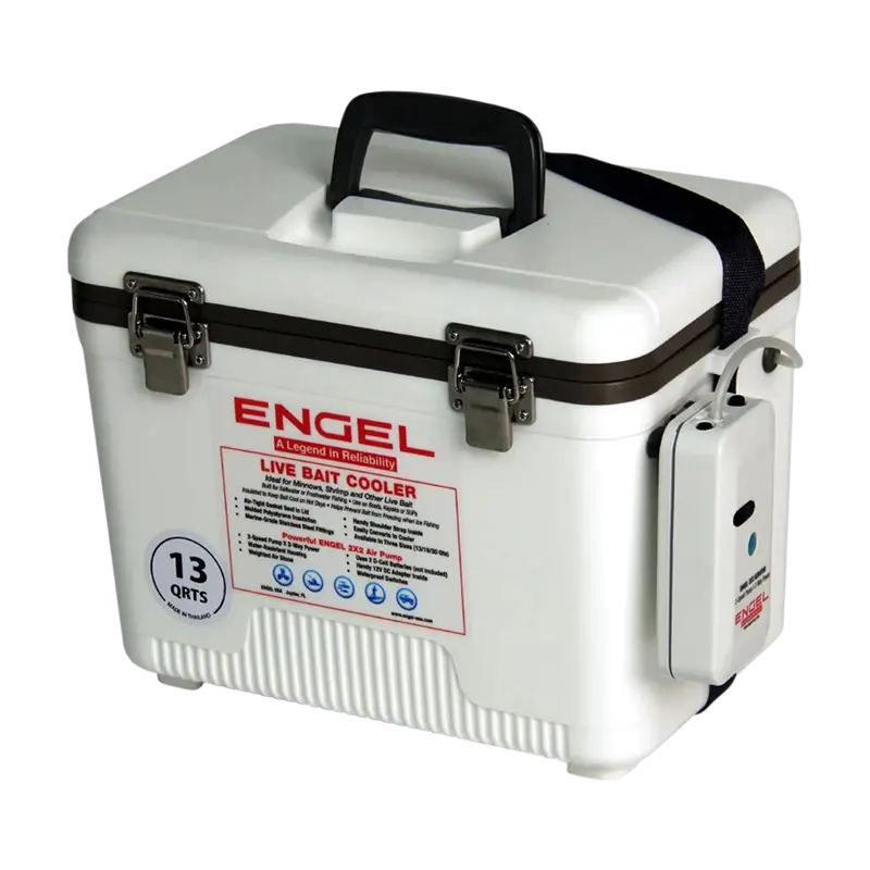 Engel 13-Quart Live Bait Cooler With Integrated Air Pump 1