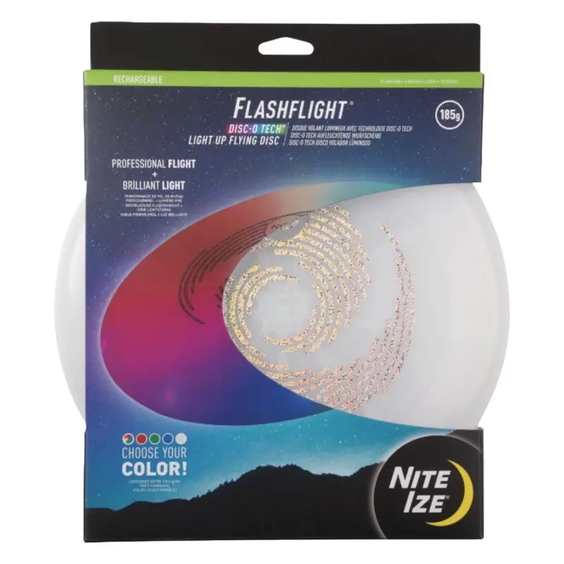 Flashflight® Disc-O Tech™ Led Flying Disc – Rechargeable Light-Up Frisbee 1