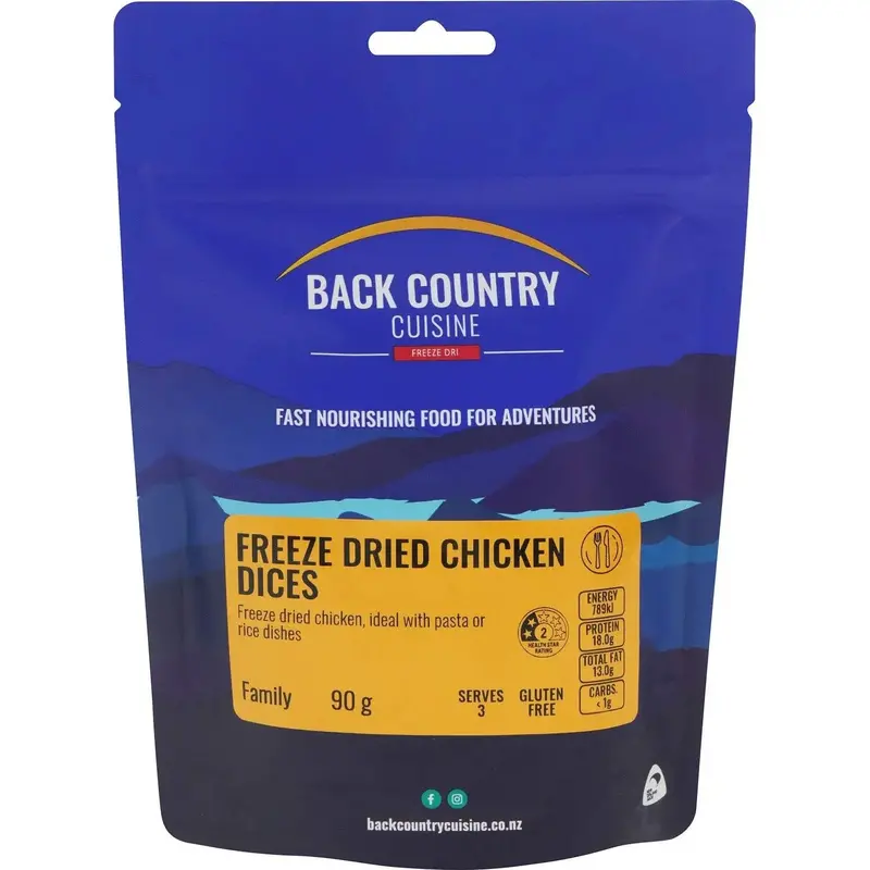 Freeze-Dried Chicken Dices – 90G Lightweight Meal Component 1