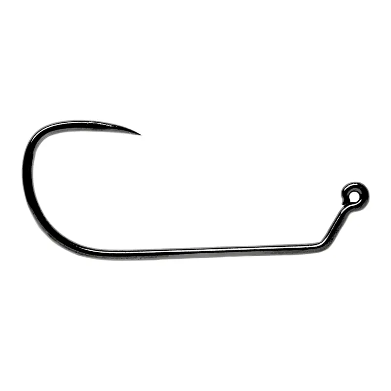 Fulling Mill Jig Force Long-Shank Barbless Hook – Black Nickel, 50-Pack 1