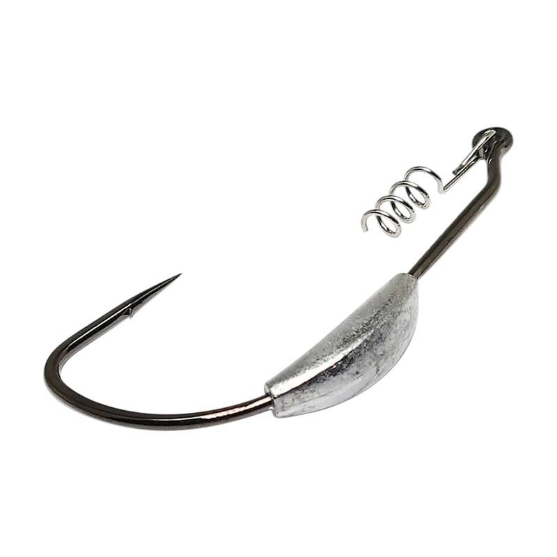 Gamakatsu Superline Ewg Spring Lock Weighted Hook – Black 1