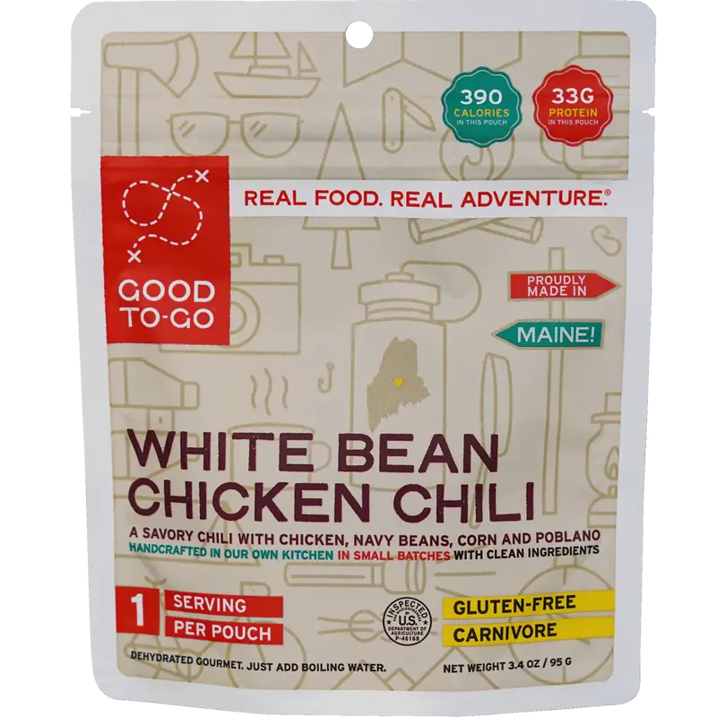 Good To-Go White Bean Chicken Chili – Lightweight Freeze-Dried Dinner 1