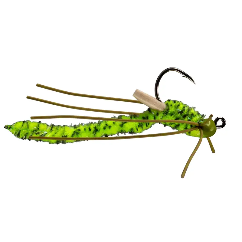 Hogan Headstand Jig – Chartreuse, Balanced For Vertical Presentation 1