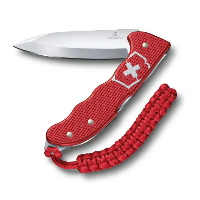 Hunter Pro Alox Pocket Knife With Red Paracord Clip And Storage Box 1