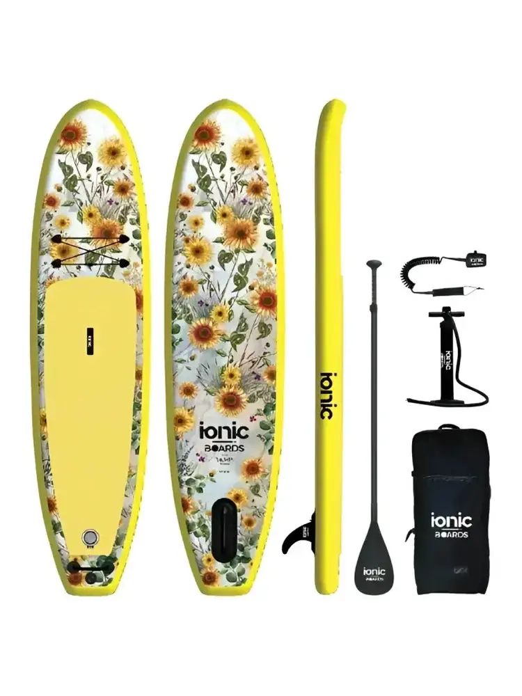 Ionic Yellow Lotus Inflatable Yoga Sup Kit – 10'6" Stable Stand-Up Paddle Board Set 1