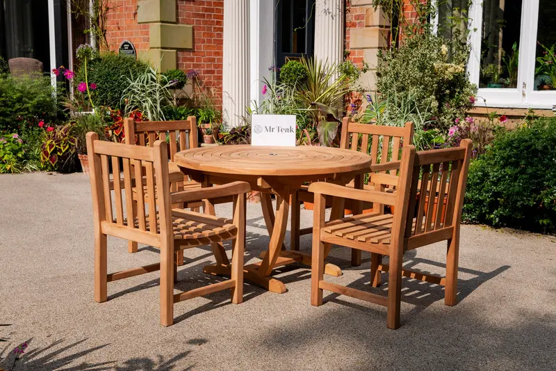Kendal 4-Person Teak Outdoor Seating Set 1