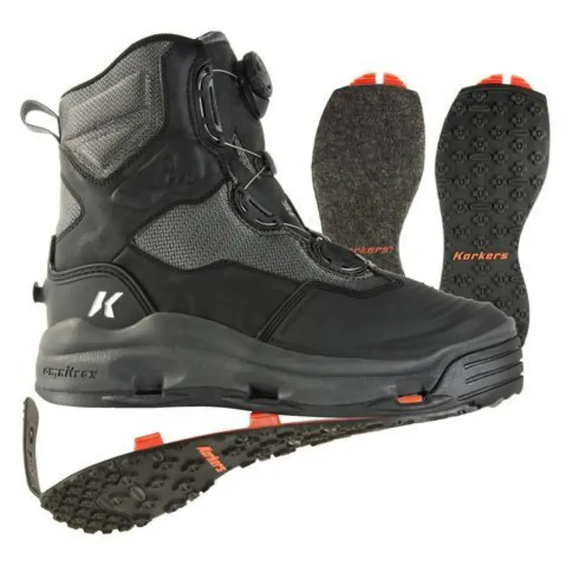 Korkers Darkhorse Men'S Interchangeable Sole Wading Boots 1