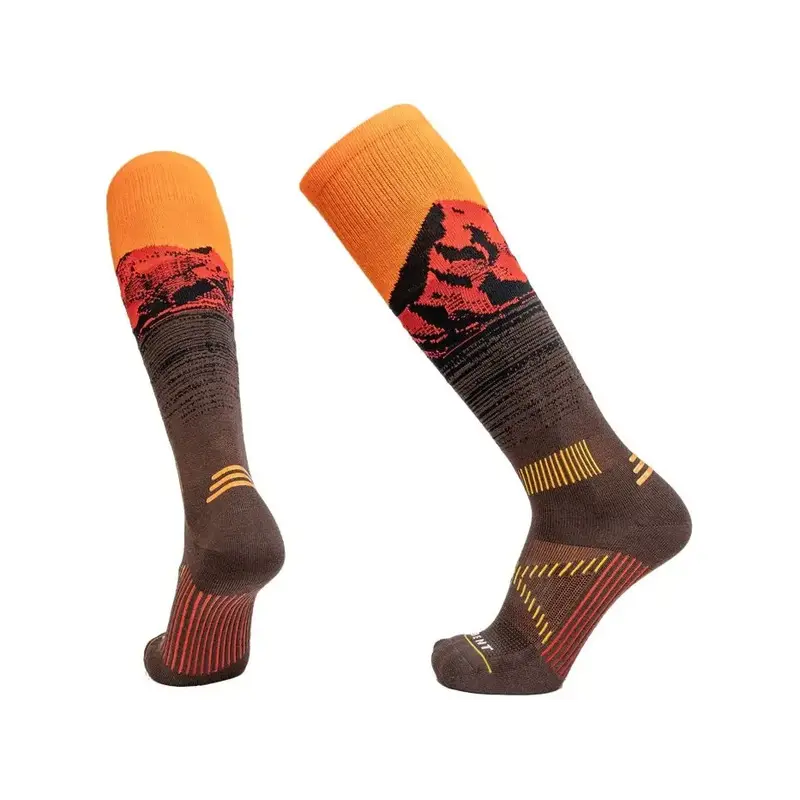 Le Bent Cody Townsend Pro Series Socks – Chocolate Torte Design, Premium Ski & Outdoor Performance 1
