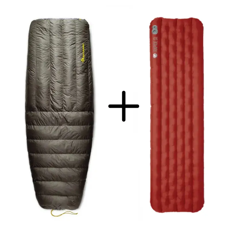 Lightweight 30°F Sleeping Quilt And Insulated Pad Set 1