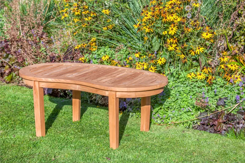 Longleat Banana-Style Teak Coffee Table 1