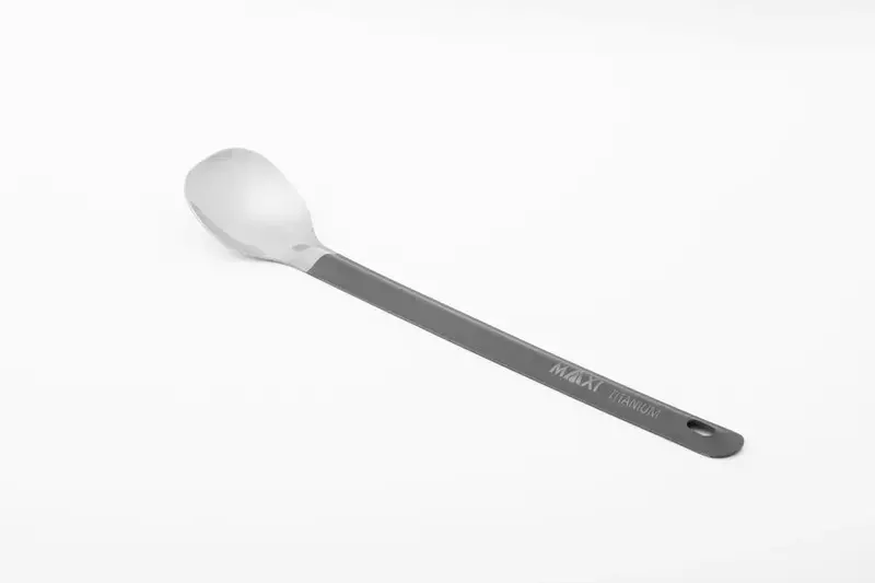 Maxi Titanium Long-Handle Spoon For Backpacking 1