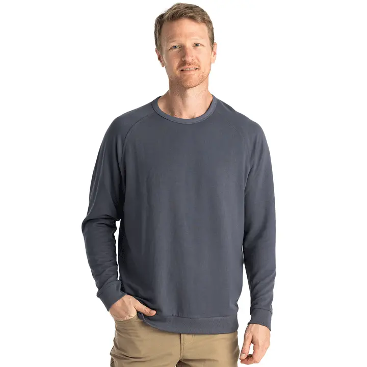 Men'S Bamboo Lightweight Fleece Crewneck Sweatshirt 2