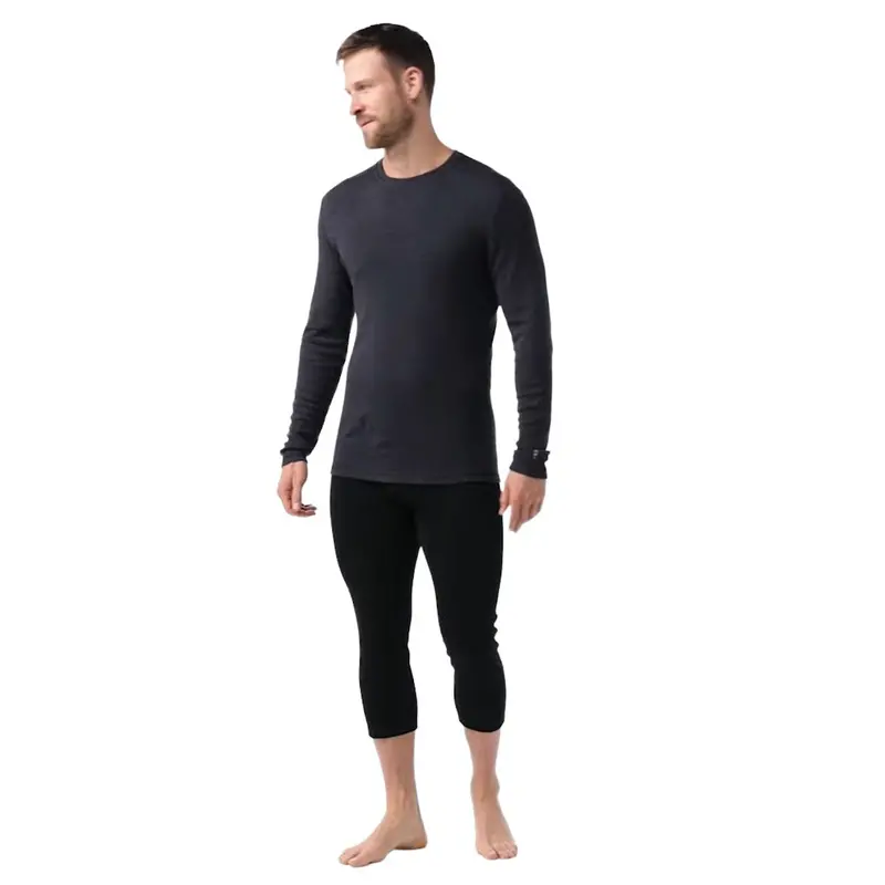 Men'S Classic Merino Wool Thermal 3/4-Length Base Layer Bottoms 1
