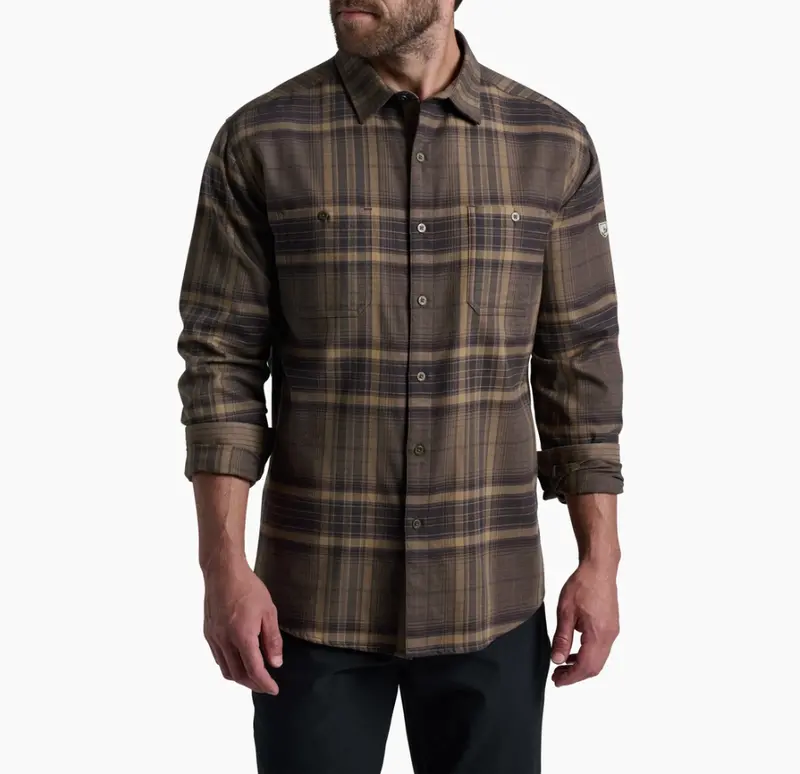 Men'S Fugitive Long-Sleeve Flannel – Soft Brushed Cotton Casual Shirt 1