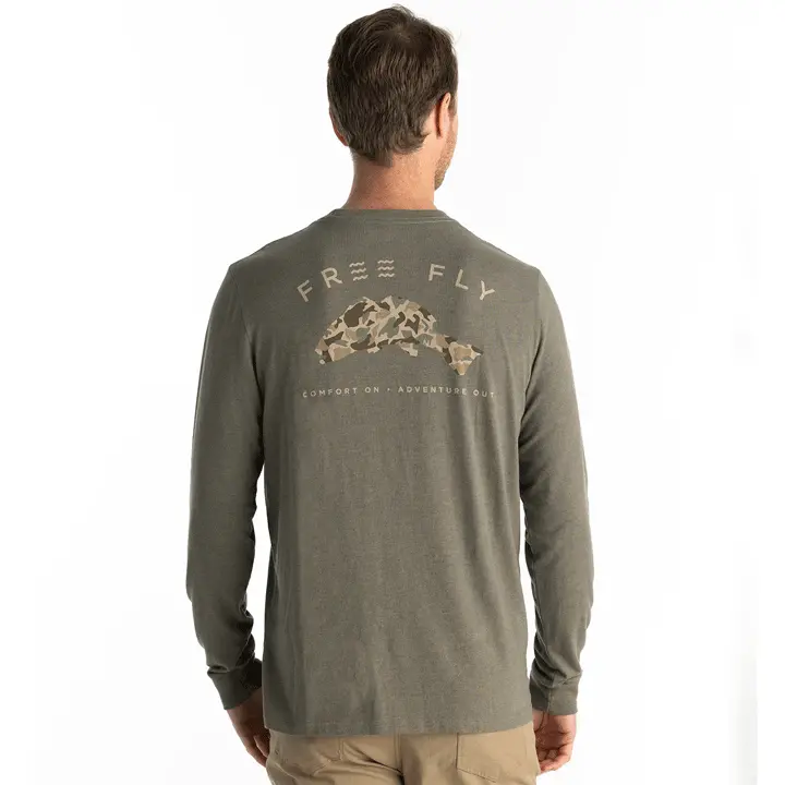 Men'S Redfish Camo Long Sleeve Shirt 1