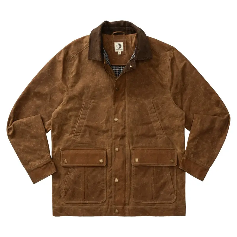 Men’S Waxed Duck Canvas Jacket – Weather-Resistant Outer Layer 1