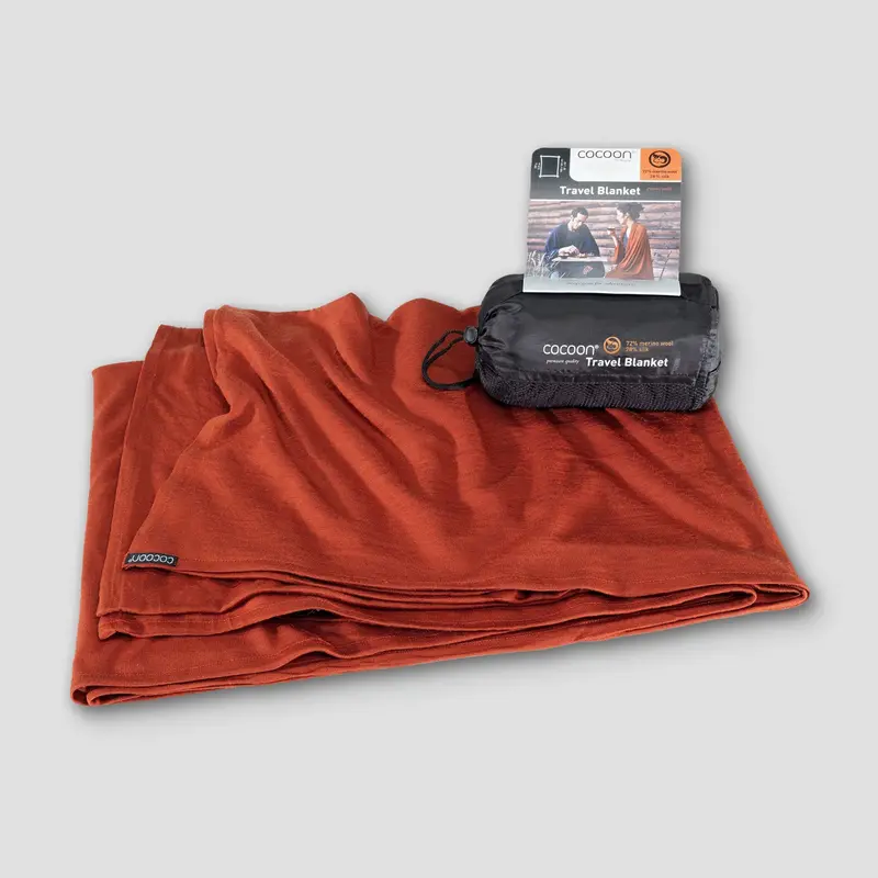 Merino Wool & Silk Travel Blanket – Temperature-Regulating Throw 1