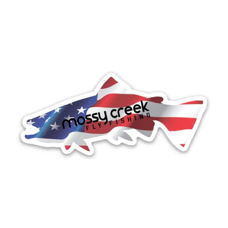 Mossy Creek Flag Trout Sticker – 3-Inch Vinyl Decal For Gear Or Vehicles 1