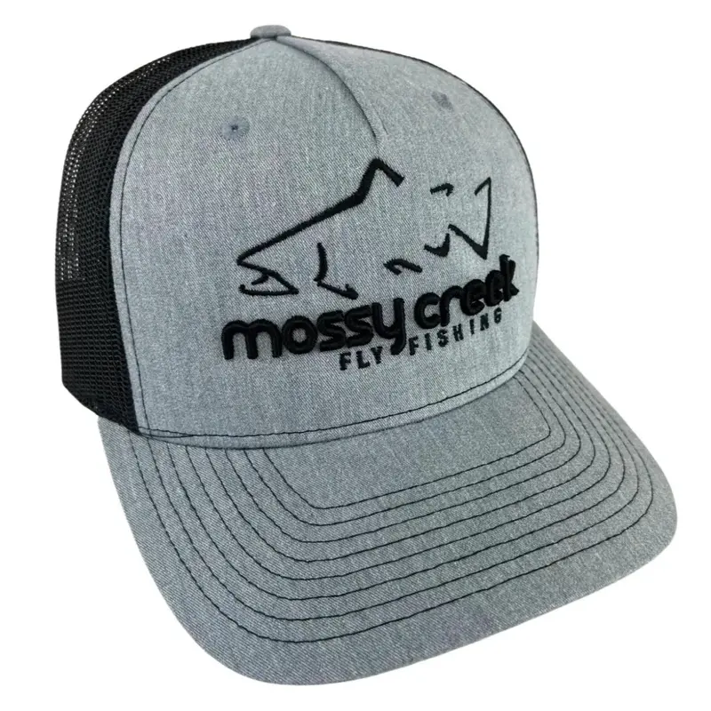 Mossy Creek Logo Trucker Hat – Gray & Black Mesh Cap 1