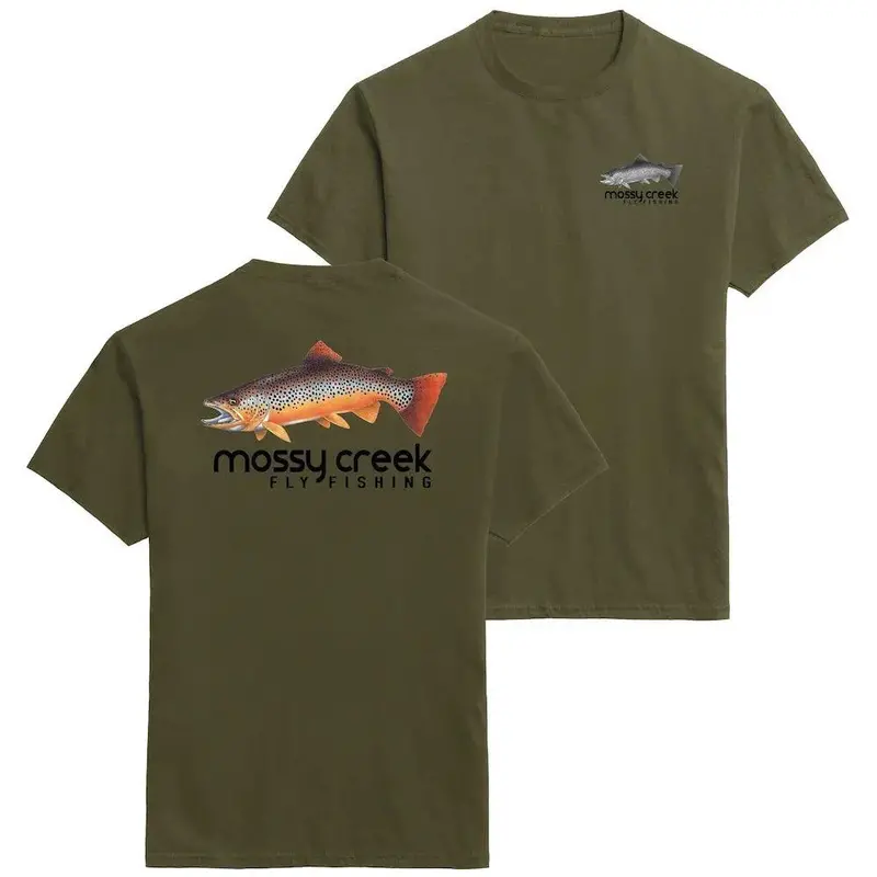 Mossy Creek Military Green Short Sleeve Fishing Tee 1
