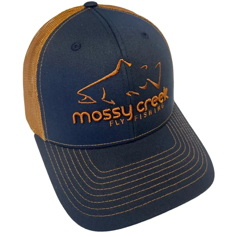 Mossy Creek Navy & Caramel Logo Trucker Hat 1