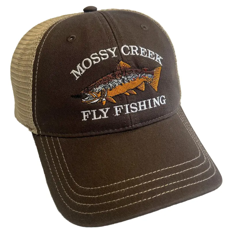 Mossy Creek Unstructured Trucker Cap – Brown & Khaki Blend 1
