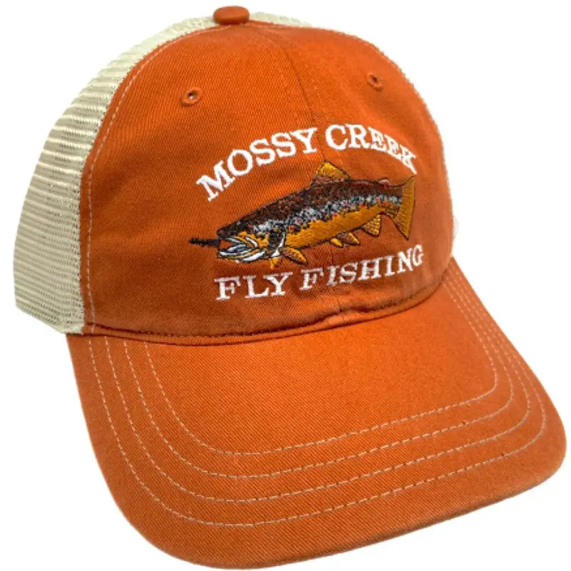 Mossy Creek Unstructured Trucker Hat – Texas Orange 1