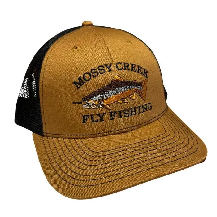 Mossy Creek Vintage Logo Trucker Hat – Caramel & Black 1