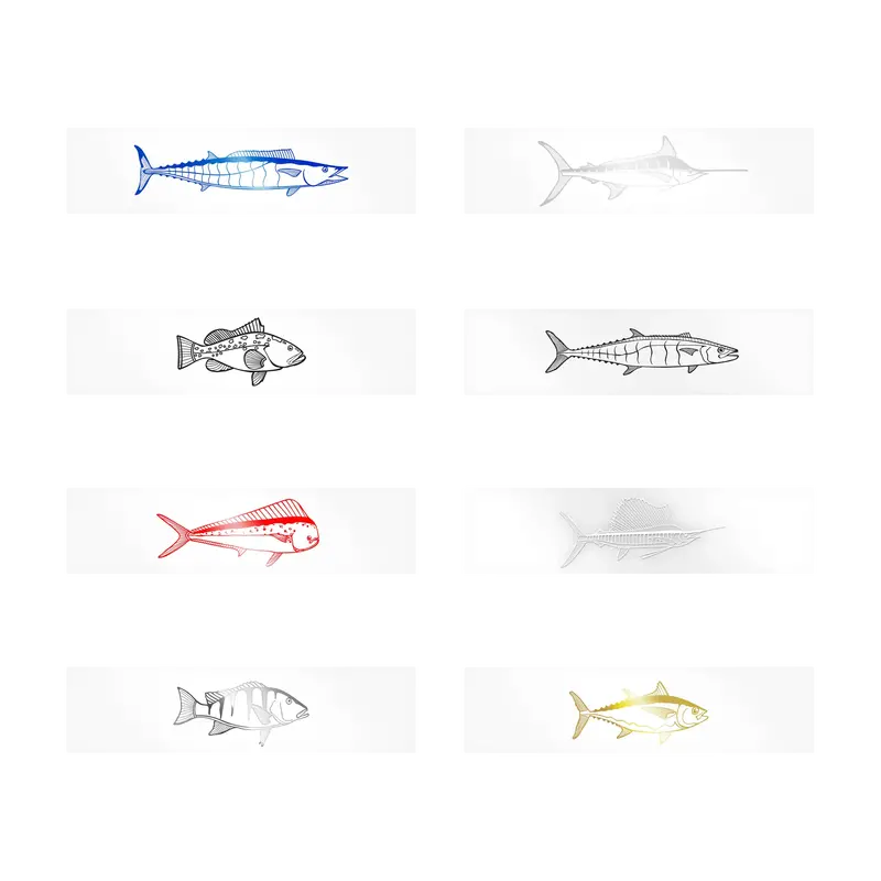 Mud Hole Monochrome Offshore Game Fish Decals – Sleek Rod Branding 1