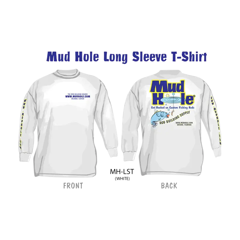 Mud Hole White Long-Sleeve T-Shirt 1
