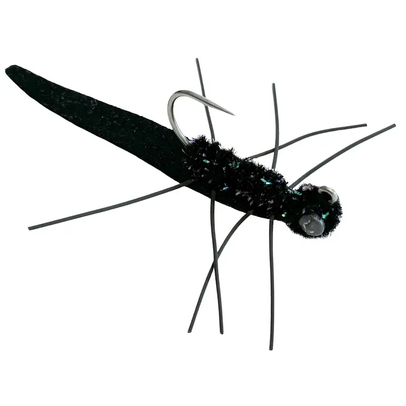 Ned Rig Fly – Black Soft Bait Pattern 1