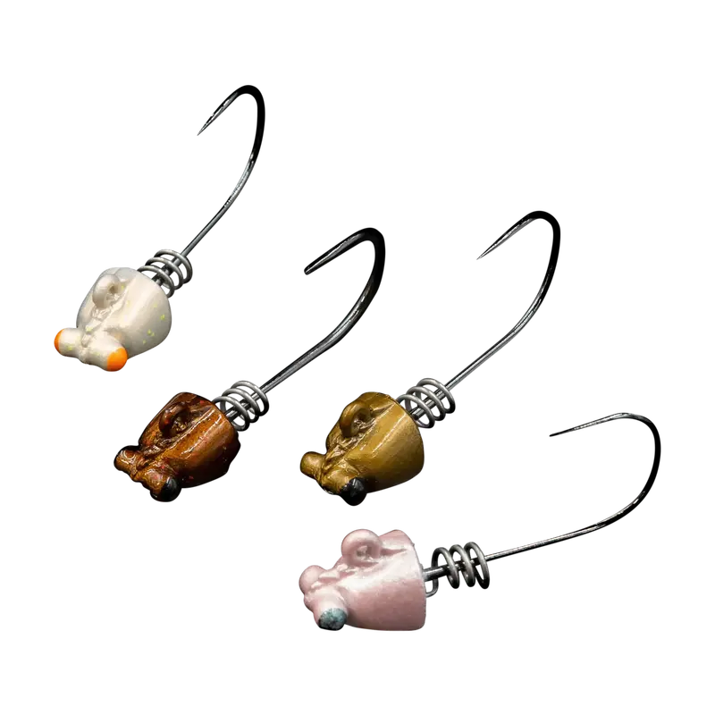 Nlbn 3-Inch Shrimp Jig Heads – Heavy-Duty Bkk & Mustad Hooks 1