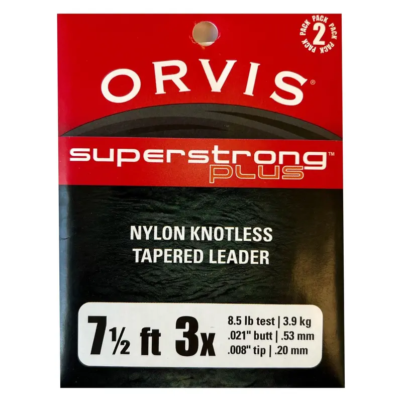 Orvis Superstrong Plus Tapered Fly Leader – 7.5 Ft, 2-Pack 1